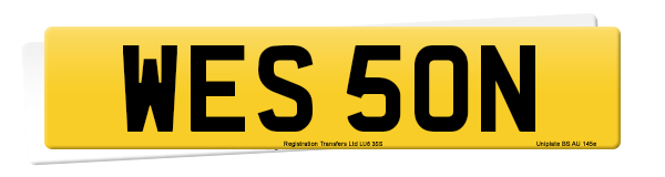 Registration number WES 50N